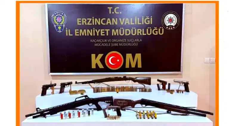 Erzincan'da Büyük Silah Operasyonu: 8 Gözaltı, 3 Tutuklama